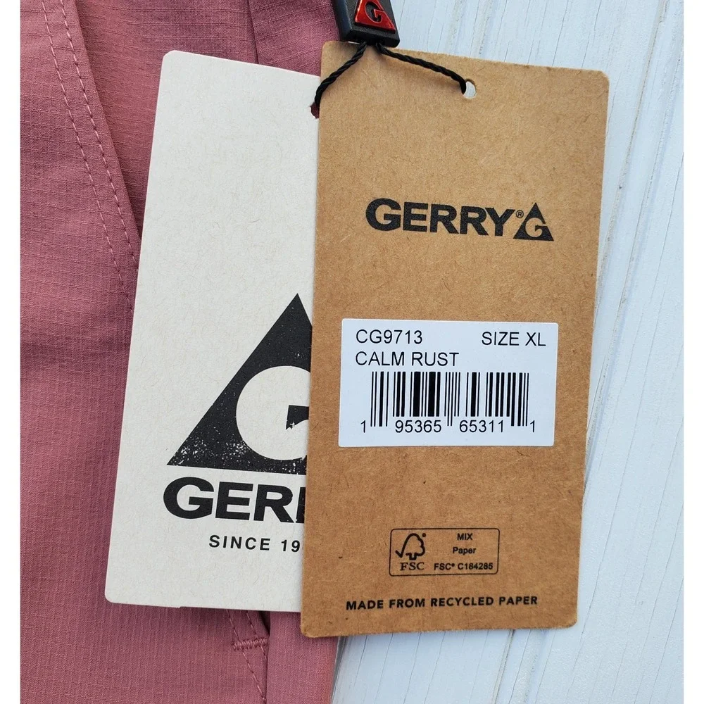 Gerry Men's Trail Shorts Lightweight‎ Performance Hiking Active Size XL Rust